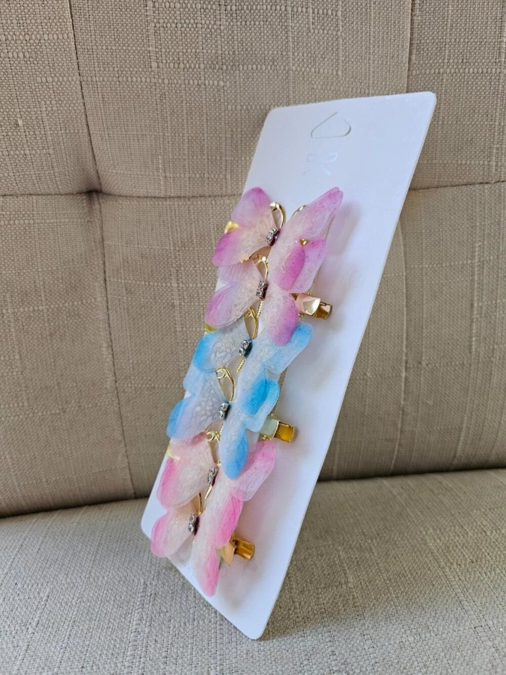 Girls Hair Clips Butterfly Multi Color Fancy Hair Accessories Set of 6 Unbranded - Picture 7 of 11